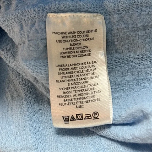 We The Free By Anthropologie  Shirt In Blue Oversized 100% Cotton Size Large - Picture 6 of 9